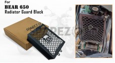 Fit For Royal Enfield Bear 650 Radiator Guard Grill Black - SPAREZO